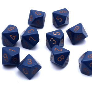 Opaque Polyhedral zehn W10 Sets Dusty Blue gold