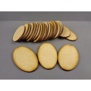 25x 60mm x 35mm Oval Bases