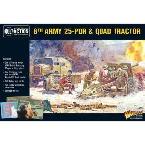 8th Army 25 pounder Light Artillery, Quad & Limber