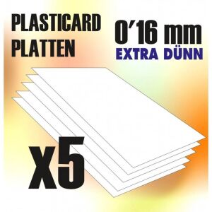 ABS Plasticard A4 - 0,16mm 5x sheets