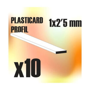 ABS Plasticard - Profile PLAIN 2.5mm