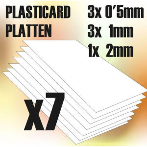 ABS Plasticard A4 - Variety 7 sheets pack