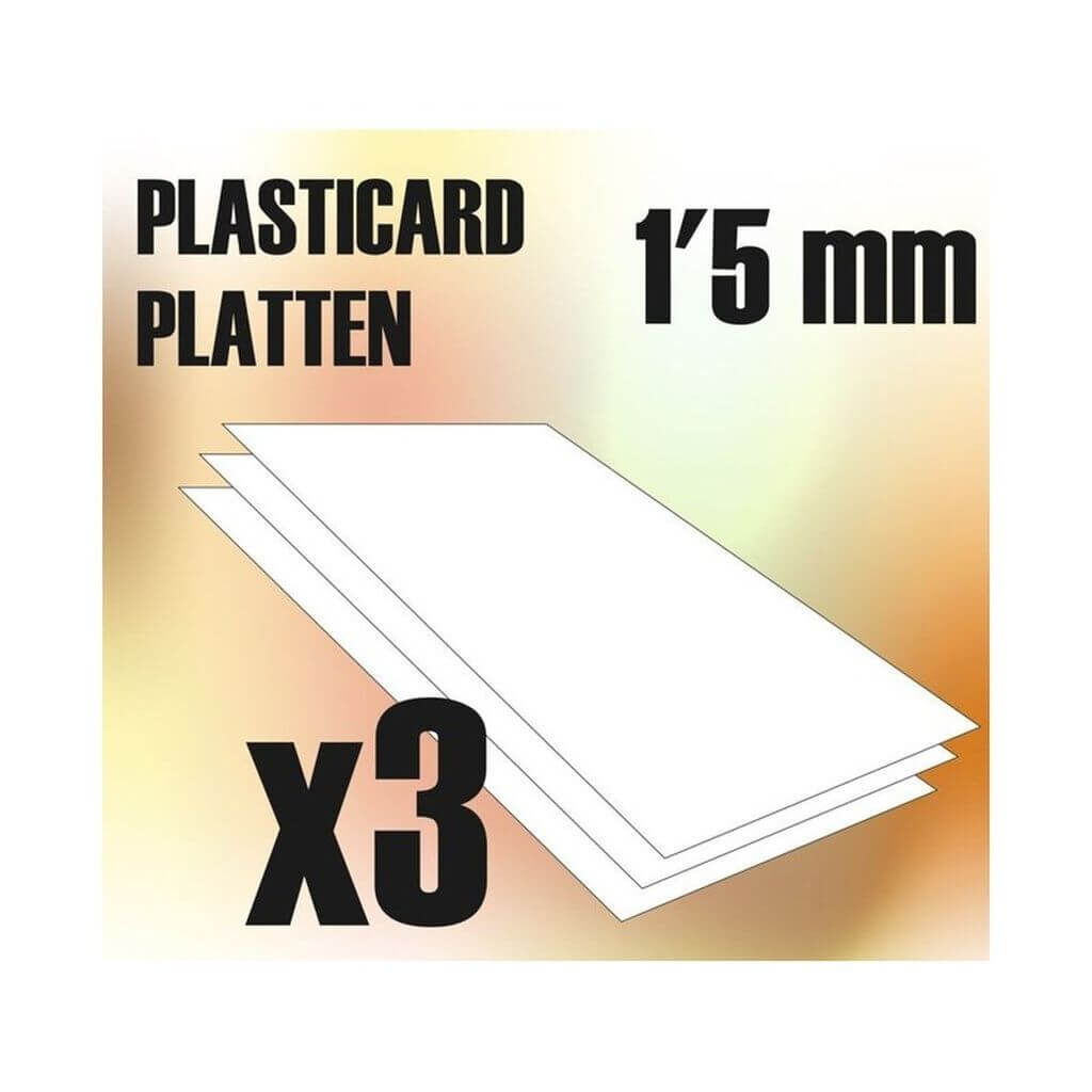 ABS Plasticard A4 - 1'5 mm COMBOx3 sheets, 7,50 €