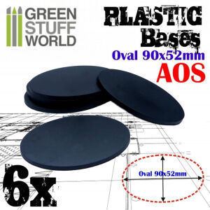 90x52mm AOS Oval Kunststoffbasen