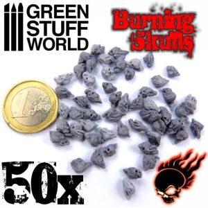 50x brennende Totenschädel