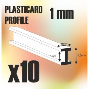 ASA Polystyrol-Profile DOPPEL-T Plastikcard 1 mm