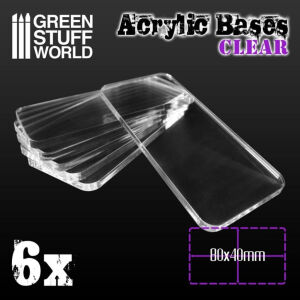 80x40mm quadratisch und transparent Acryl Basen