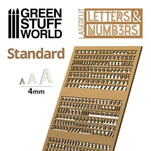 Buchstaben und Zahlen 4 mm Standard