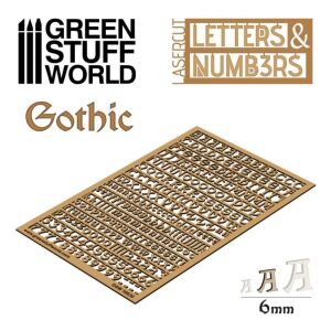 Buchstaben und Zahlen 6 mm GOTHIC