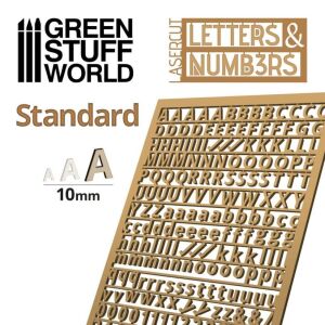 Buchstaben und Zahlen 10 mm STANDARD