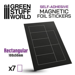 Rectangular Magnetic Stickers - 100x50mm