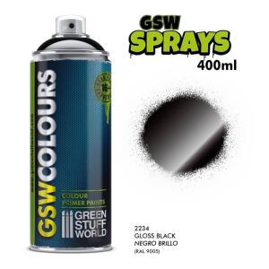 Spray Primer Farbe Matt Schwarz Glanz 400ml