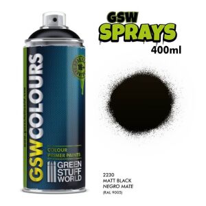Spray Primer Farbe Matt Schwarz 400ml