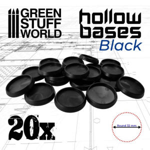 20x 32mm Hollow Bases