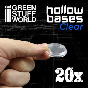20x 32mm Transparent Hollow Bases