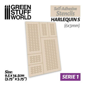 Airbrush Stencils - Harlequin S - 6x3mm