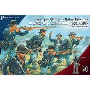 American Civil War Union Infantry in Sack Coats Skirmishing