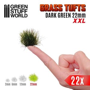 Grass Tufts - Self-Adhesive - 22mm - Dark Green