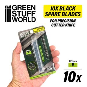 10x spare black Cutter Blades 9mm