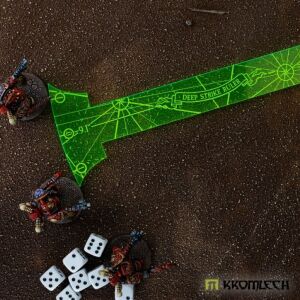 Deep Strike Ruler Template 9" - Small Perimeter - Green