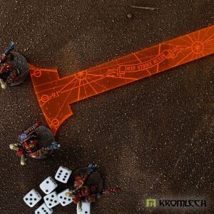 Deep Strike Ruler Template 9" - Small Perimeter - Orange
