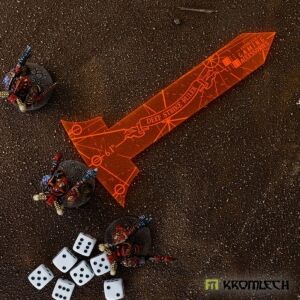 Deep Strike Ruler Template 6" - Small Perimeter - Orange