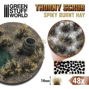 Thorny Scrub 14mm - Spiky Burnt Hay