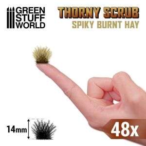 Thorny Scrub 14mm - Spiky Burnt Hay