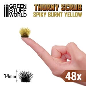 Thorny Scrub 14mm - Spiky Burnt Yellow
