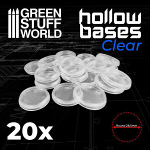 28,5mm transparent bases with high rim