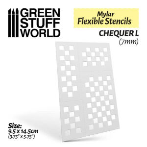 Flexible Schablone - Quadrate L 7mm