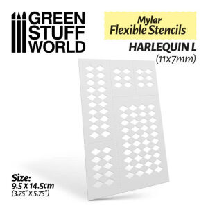 Flexible Stencil - Harlequin L - 11x7mm