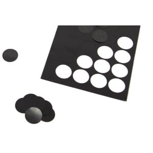 Self-adhesive magnetic foil stickers for 25mm round cast...