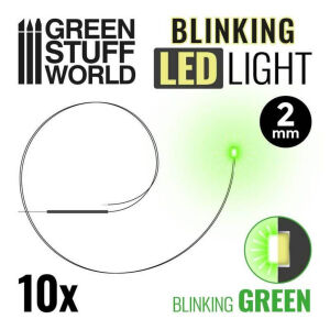 Blinkende LEDs - GRÜN - 2mm