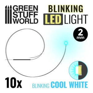 Blinkende LEDs - KALT-WEISS - 2mm