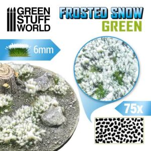 Gras Tufts 6mm - Green with Snow