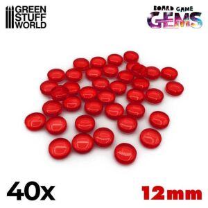 Rote 12mm Acryl-Gems