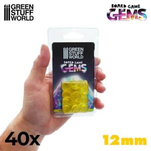 Yellow 12mm Acrylic Gems