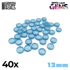 Light blue 12mm Acrylic Gems