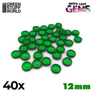 Green 12mm Acrylic Gems