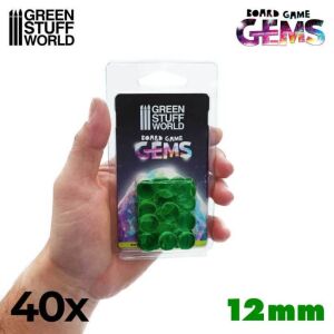 Green 12mm Acrylic Gems