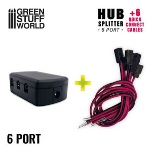 ´6-Port Hub Splitter and Quick Connect Cables