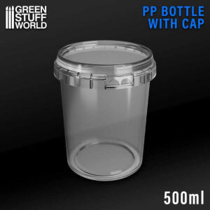 Empty PP plastic jar with lid - 500ml