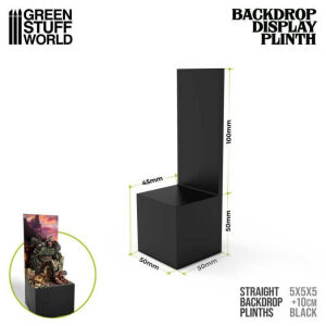 Straight Backdrop Plinth - 5x5x5cm black