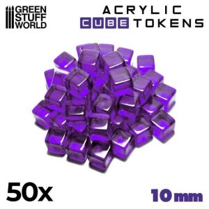 Purple Cubic Tokens - 10mm