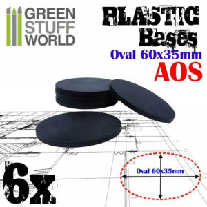 Plastic Bases - Oval 60x35mm