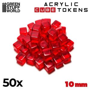 Red Acrylic Cube tokens