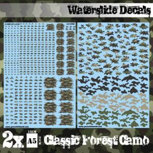Wasserschiebe Abziehbilder - Classic Forest Camo