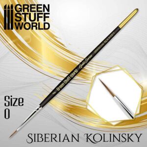 GOLD SERIES Siberian Kolinsky Brush - Size 0