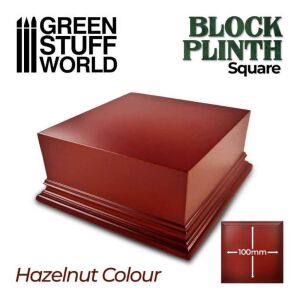 Square Top Display Plinth 10x10cm - Hazelnut Brown